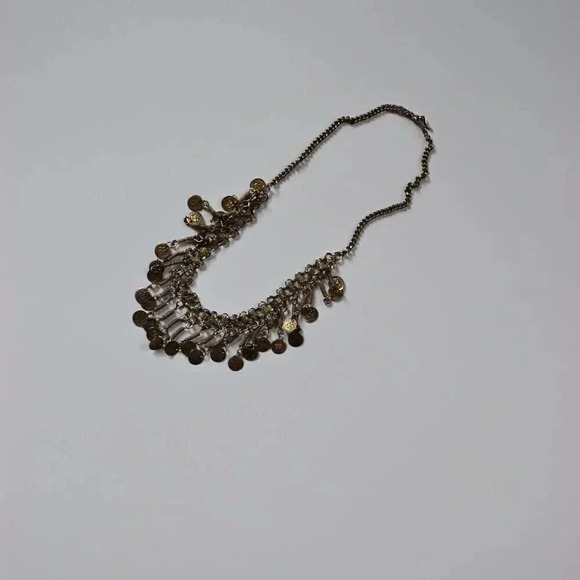Vtg Gypsy  Tribal Dangle Statement Necklace - Picture 5 of 7
